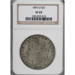 1893-O $1 VF25 NGC