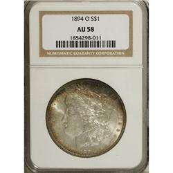 1894-O $1 AU58 NGC