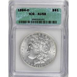 1894-O $1 AU58 ICG