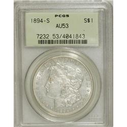 1894-S $1 AU53 PCGS