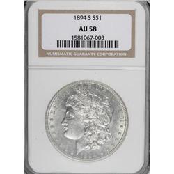 1894-S $1 AU58 NGC