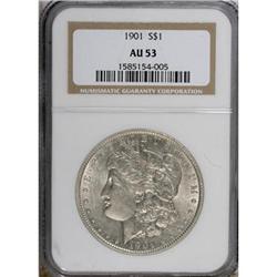 1901 $1 AU53 NGC