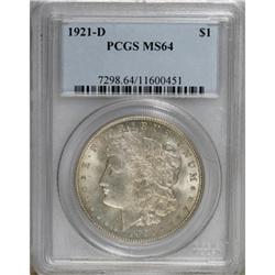 1921-D $1 MS64 PCGS