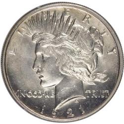 1921 $1 MS60 PCGS