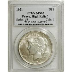 1921 $1 MS62 PCGS