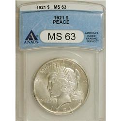1921 $1 MS63 ANACS