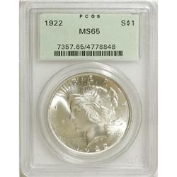 1922 $1 MS65 PCGS
