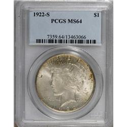 1922-S $1 MS64 PCGS