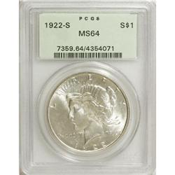 1922-S $1 MS64 PCGS