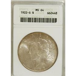 1922-S $1 MS64 ANACS