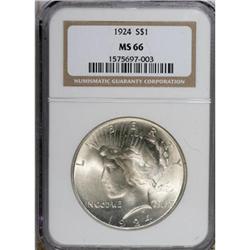 1924 $1 MS66 NGC