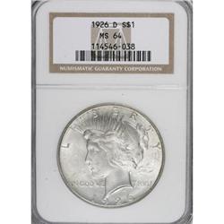 1926-D $1 MS64 NGC