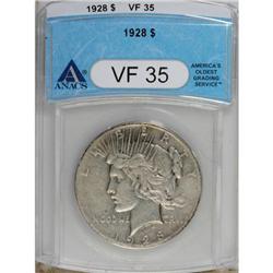 1928 $1 VF35 ANACS