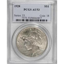 1928 $1 AU53 PCGS