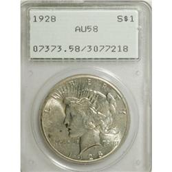 1928 $1 AU58 PCGS