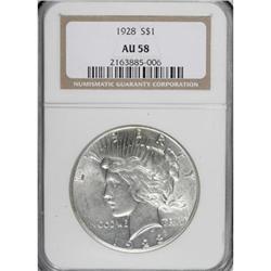 1928 $1 AU58 NGC