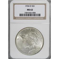 1934-D $1 MS62 NGC