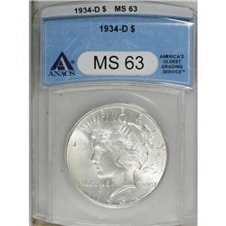 1934-D $1 MS63 ANACS
