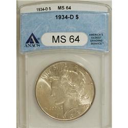 1934-D $1 MS64 ANACS