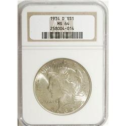 1934-D $1 MS64 NGC