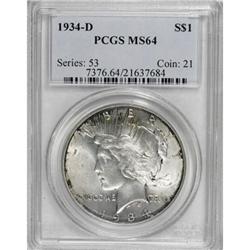 1934-D $1 MS64 PCGS