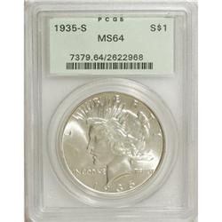 1935-S $1 MS64 PCGS