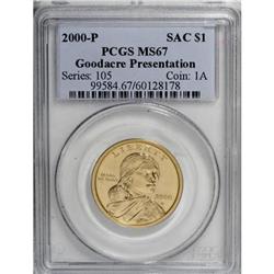 2000-P SAC$1 Goodacre MS67 PCGS