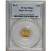 Image 1 : 1849 G$1 Open Wreath MS63 PCGS