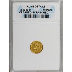 1849-O G$1 AU53 ANACS