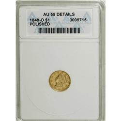 1849-O G$1 AU55 ANACS