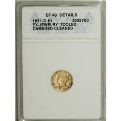1851-D G$1 XF40 ANACS
