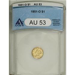 1851-O G$1 AU53 ANACS