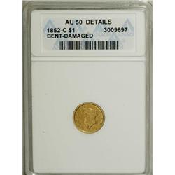 1852-C G$1 AU50 ANACS