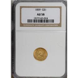 1859 G$1 AU58 NGC