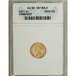 1871 G$1 AU58 ANACS