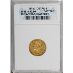 1856-S $2 1/2 VF30 ANACS