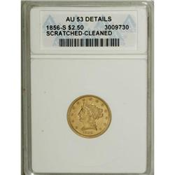 1856-S $2 1/2 AU53 ANACS