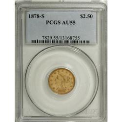 1878-S $2 1/2 AU55 PCGS