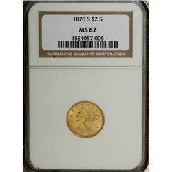 1878-S $2 1/2 MS62 NGC