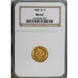 1888 $2 1/2 MS62 NGC