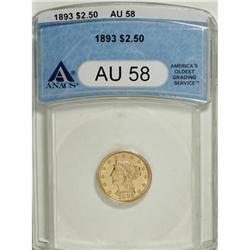 1893 $2 1/2 AU58 ANACS