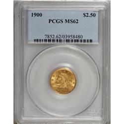 1900 $2 1/2 MS62 PCGS