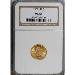 1902 $2 1/2 MS64 NGC