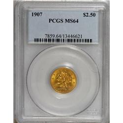 1907 $2 1/2 MS64 PCGS