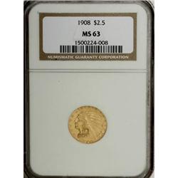 1908 $2 1/2 MS63 NGC