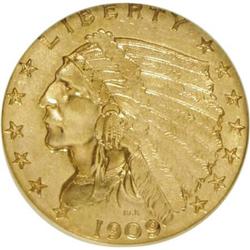 1909 $2 1/2 MS61 NGC