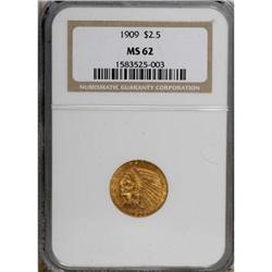 1909 $2 1/2 MS62 NGC