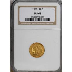 1909 $2 1/2 MS62 NGC