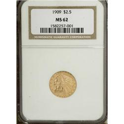 1909 $2 1/2 MS62 NGC