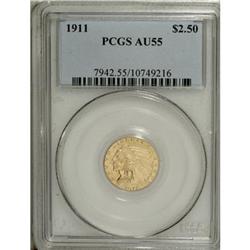 1911 $2 1/2 AU55 PCGS